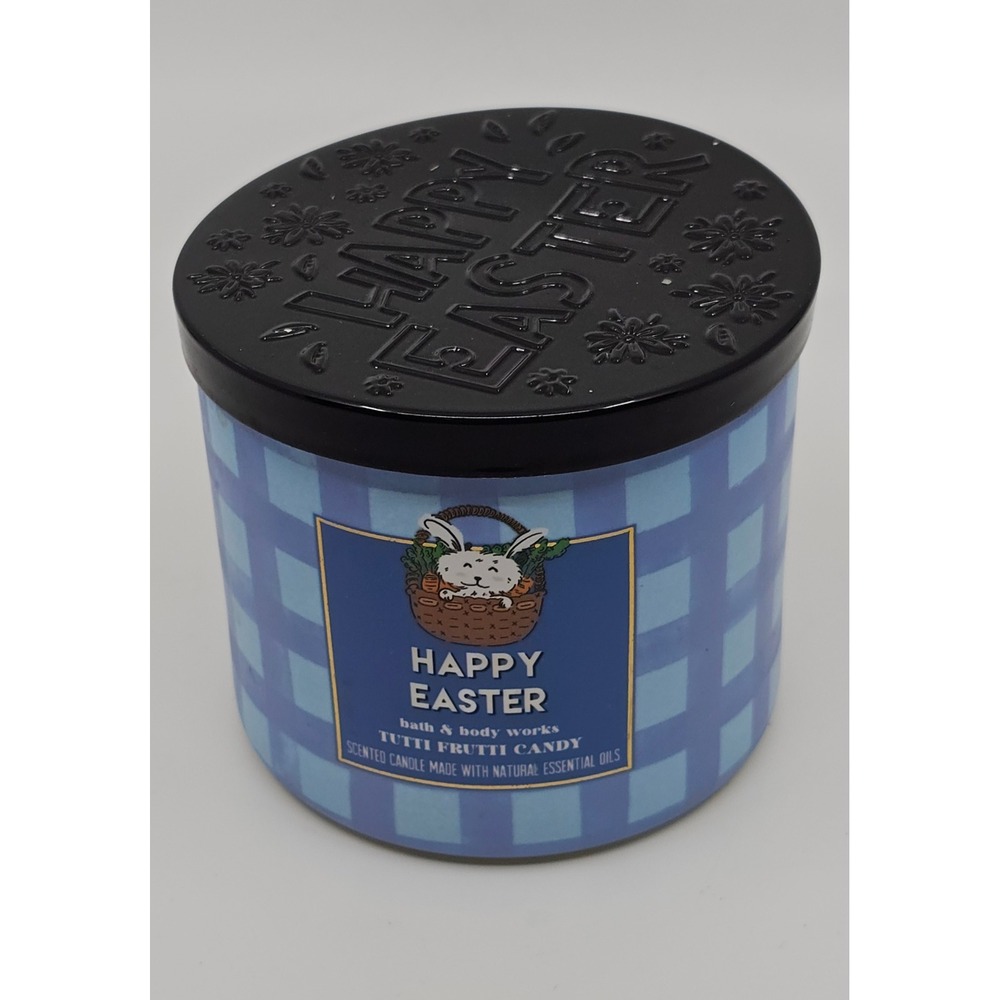 Bath & Body Works Tutti Frutti Candy 3-Wick Scented Candle Happy Easter 14.5 oz